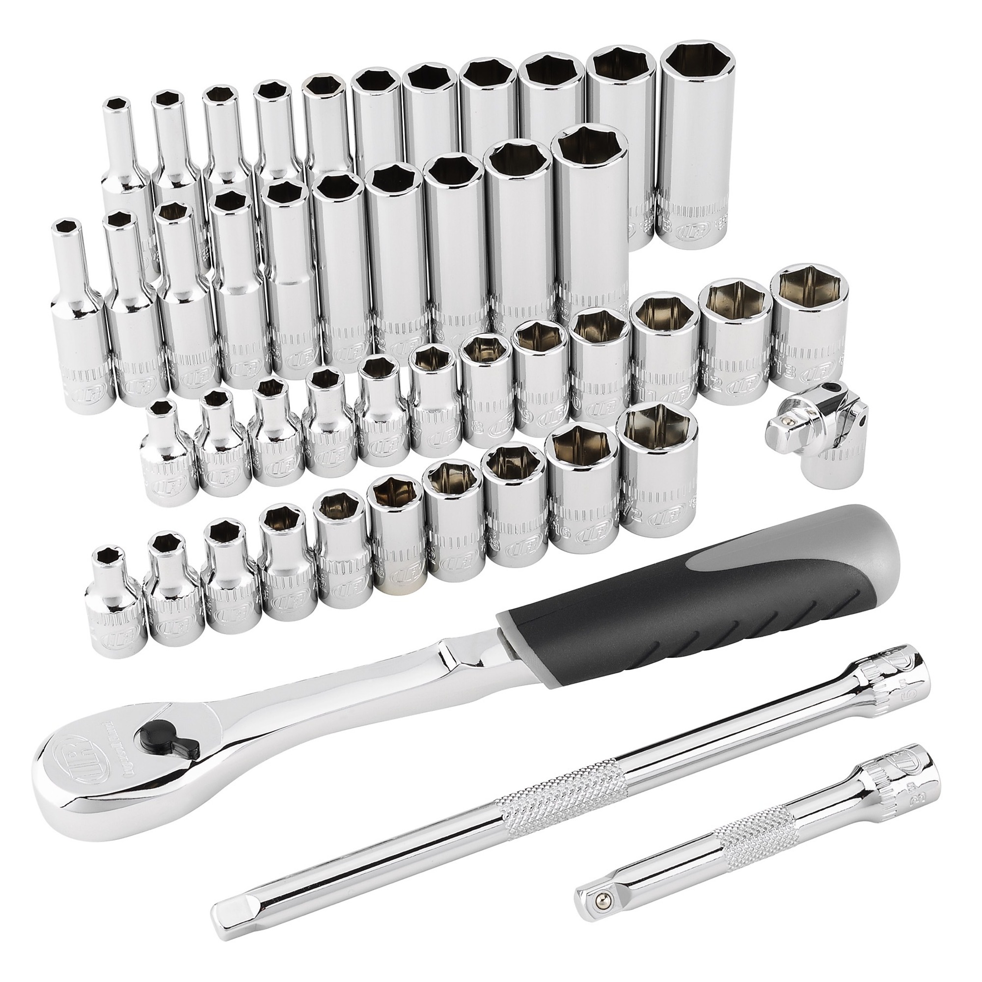 Ingersoll Rand, 47 Pc 1/4in. Drive SAE/Metric Socket and Access. Set, Pieces (qty.) 47, Model# 752000